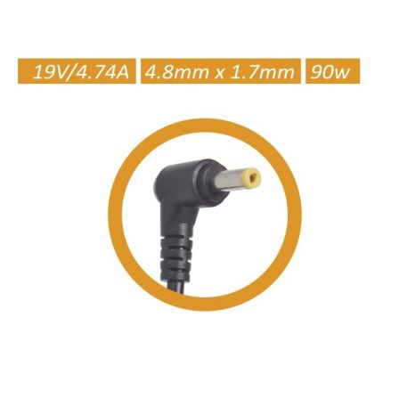 Approx Cargador para Portátiles HP appA08 90W 19VDC/4.74A Clavija 4.8x1.7mm